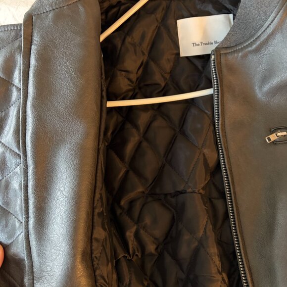 Frankie Shop Cropped Faux Leather Jacket - Picture 11 of 12